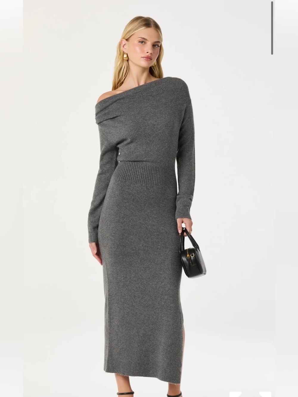 NWT ASTR the label One Shoulder Midi Sweater Dress Size XS